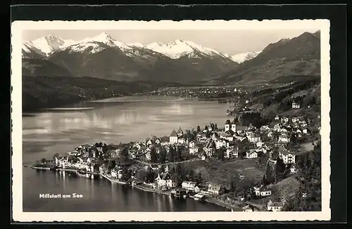 AK Millstatt am See, Luftbild der Ortschaft