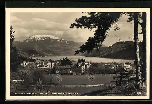 AK Seeboden am Millstättersee, Gesamtansicht mit Mirnock