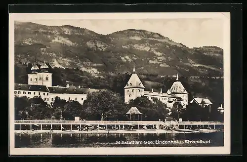AK Millstatt am See, Hotel Lindenhof und Strandbad