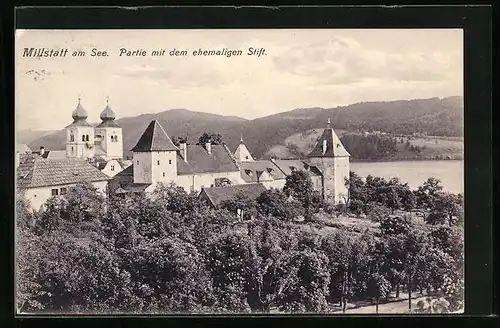 AK Millstatt am See, Partie mit dem ehemaligen Stift