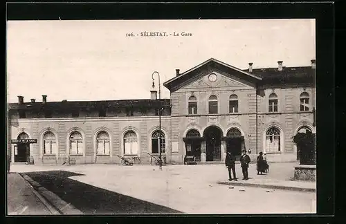 AK Sélestat, La Gare, Bahnhof