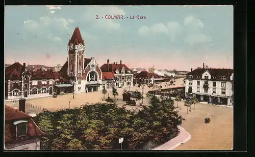 AK Colmar, La Gare