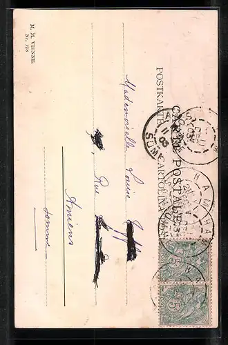 AK Schwestern beim Spaziergang, Jugendstil