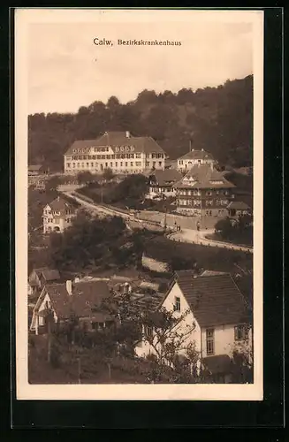 AK Calw, Ortspartie mit Bezirkskrankenhaus