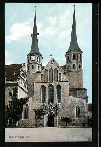 AK Merseburg, Dom mit Doppelturmfassade