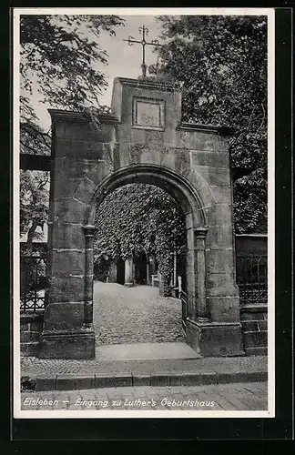 AK Eisleben, Eingang zu Luthers Geburtshaus