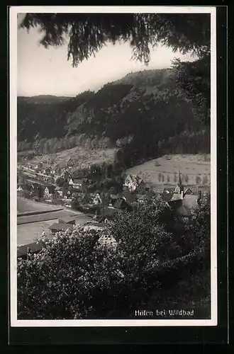 AK Höfen bei Wildbad, Ortsansicht aus der Vogelschau