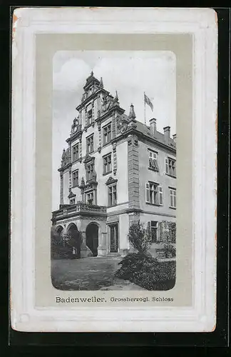 Präge-AK Badenweiler, Blick zum Grossherzogl. Schloss