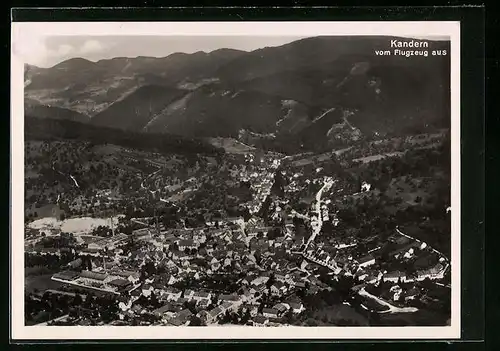 AK Kandern, Fliegeraufnahme des Ortes