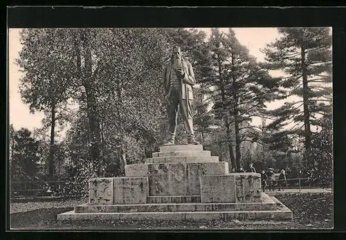 AK Linz a. d. D., Stelzhamer-Denkmal im Volksgarten