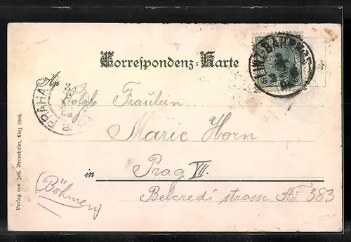 AK Linz a. Donau, Teilansicht mit Kirche