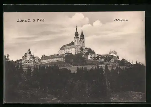 AK Linz a. D., Pöstlingberg mit Wallfahrtskirche