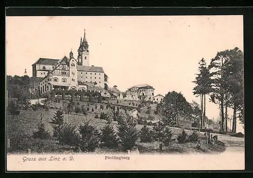 AK Linz a. D., Restaurant am Pöstlingberg