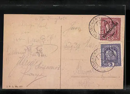 AK Linz a. D., Ortspartie am Pöstlingberg