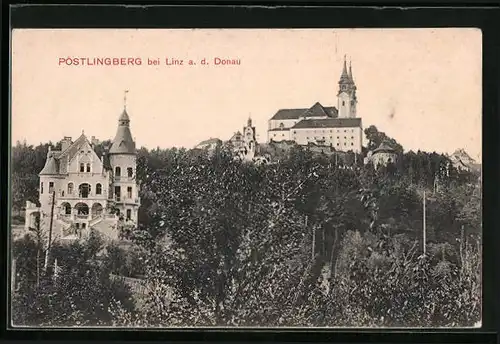 AK Pöstlingberg b. Linz a. D., Ortsansicht aus der Ferne
