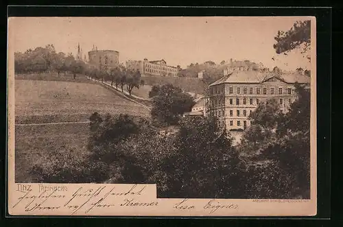 AK Linz a. D., Blick gegen den Freinberg