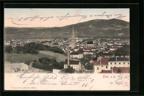 AK Linz /Donau, Ortsansicht aus der Vogelschau