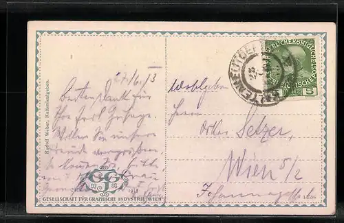 AK Kaltenleutgeben, Totalansicht vor Bergpanorama