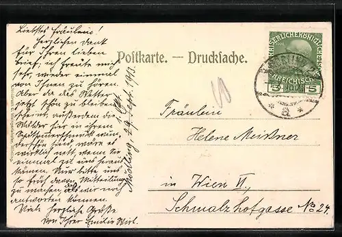 AK Mödling, Ortspartie, Schwarzer Turm