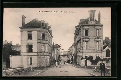 AK Chalonnes-sur-Loire, La Rue Nationale