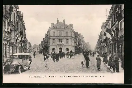 AK Saumur, Rue d`Orleans et Rue Balzac