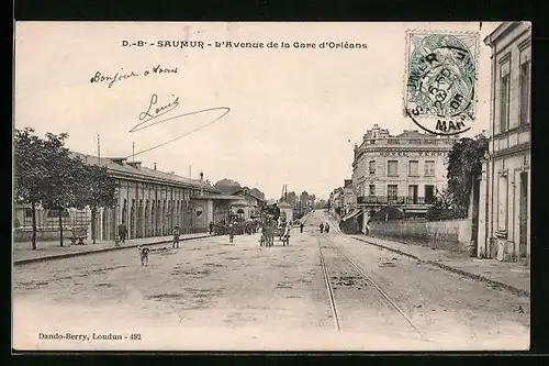 AK Saumur, L`Avenue de la Gare d`Orleans