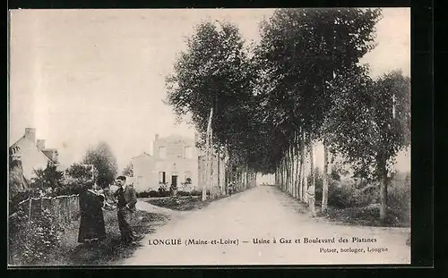 AK Longué, Usine a Gaz et Boulevard des Platanes