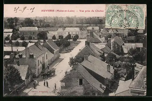 AK Auverse, Vue prise du Clocher
