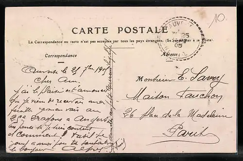 AK Auverse, Vue prise du Clocher