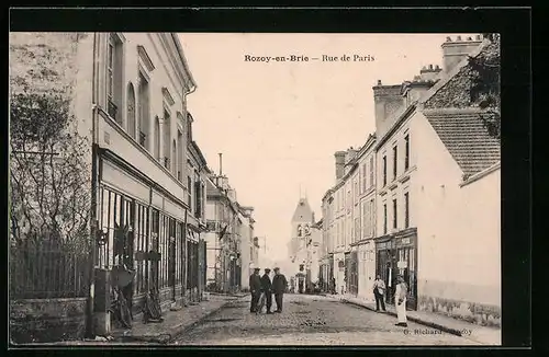 AK Rozoy-en-Brie, Rue de Paris
