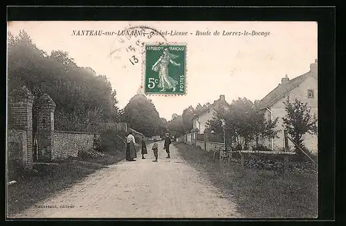 AK Nanteau-sur-Lunain, Saint Liesne - Route de Lorrez-le-Bocage