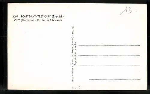 AK Fontenay-Trésigny /Visy, Route de Chaumes