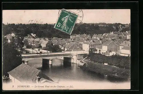 AK Nemours, Le Grand Pont vu du Château