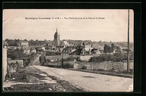 AK Montigny-Lencoup, Vue Générale prise de la Côte de la Chasse
