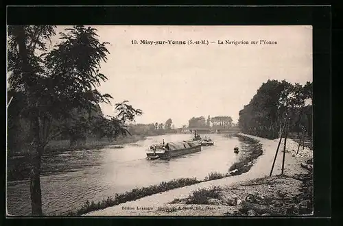 AK Misy-sur-Yonne, La Navigation sur l`Yonne