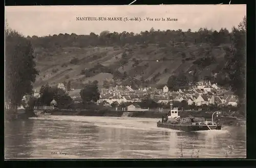 AK Nanteuil-sur-Marne, Vue sur la Marne