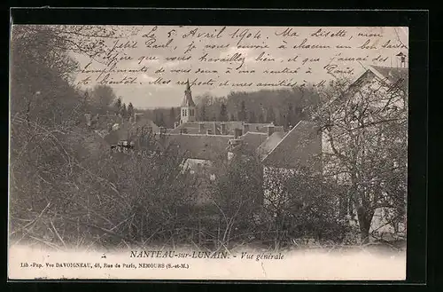 AK Nanteau-sur-Lunain, Vue générale