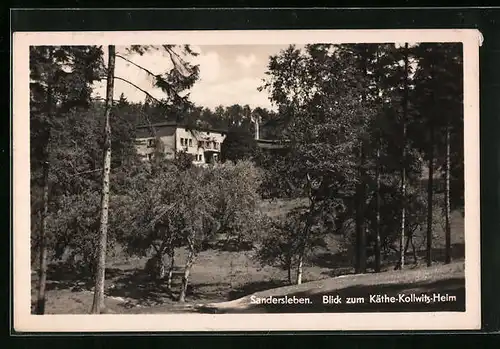 AK Sandersleben, Blick zum Käthe-Kollwitz-Heim