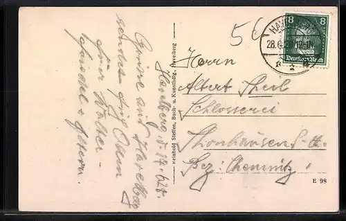 AK Havelberg, Stadtgraben mit Dom