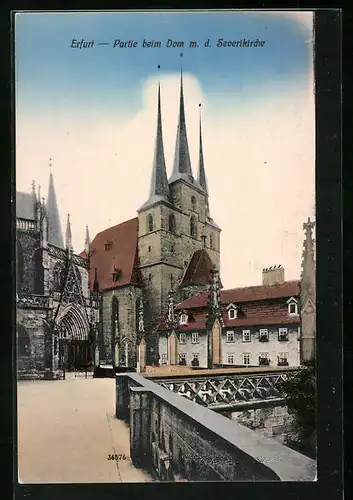 AK Erfurt, Partie beim Dom m. d. Severikirche