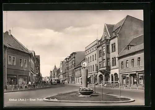AK Köthen /Anh., Ernst-Thälmann-Strasse mit HO Haus der Technik