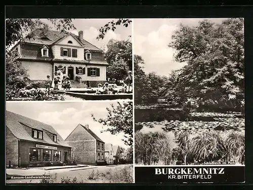 AK Burgkemnitz, Kindergarten, Konsum-Landwarenhaus