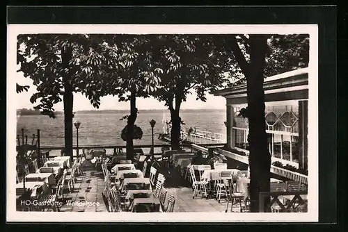 AK Wandlitzsee, Terrasse des gleichnamigen HO-Gasthofs