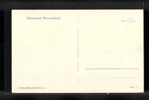 AK Warnemünde, Urlauber am Strand, Strandkörbe