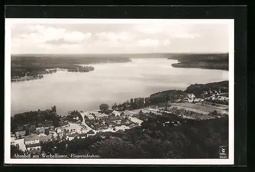 AK Altenhof am Werbellinsee, Fliegeraufnahme der Ortschaft