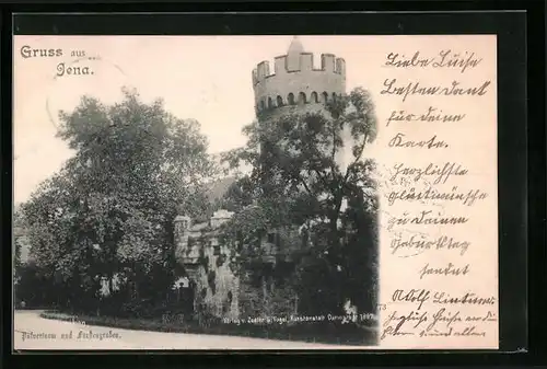 AK Jena, Pulverturm und Fürstengraben