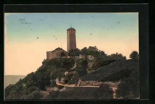 AK Jena, Der Fuchsturm im Abendrot