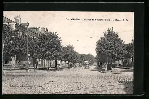 AK Angers, Entree du Boulevard du Roi Rene