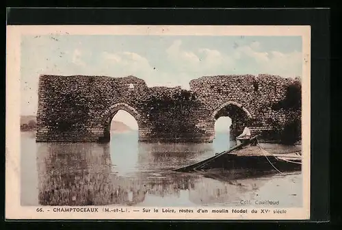 AK Champtoceaux, Sur la Loire, restes d'un moulin feodal du XVe siecle