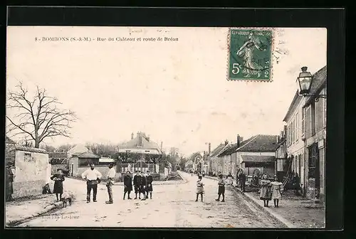 AK Bombons, Rue du Chateau et route de Bréau